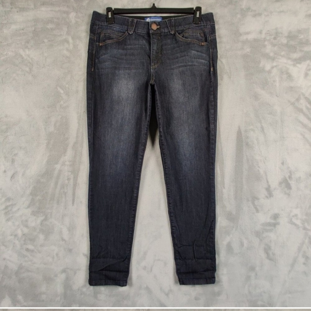 Democracy Jeans Women 16 Blue Skinny Low Rise Ab Solution Denim Stretch Pants